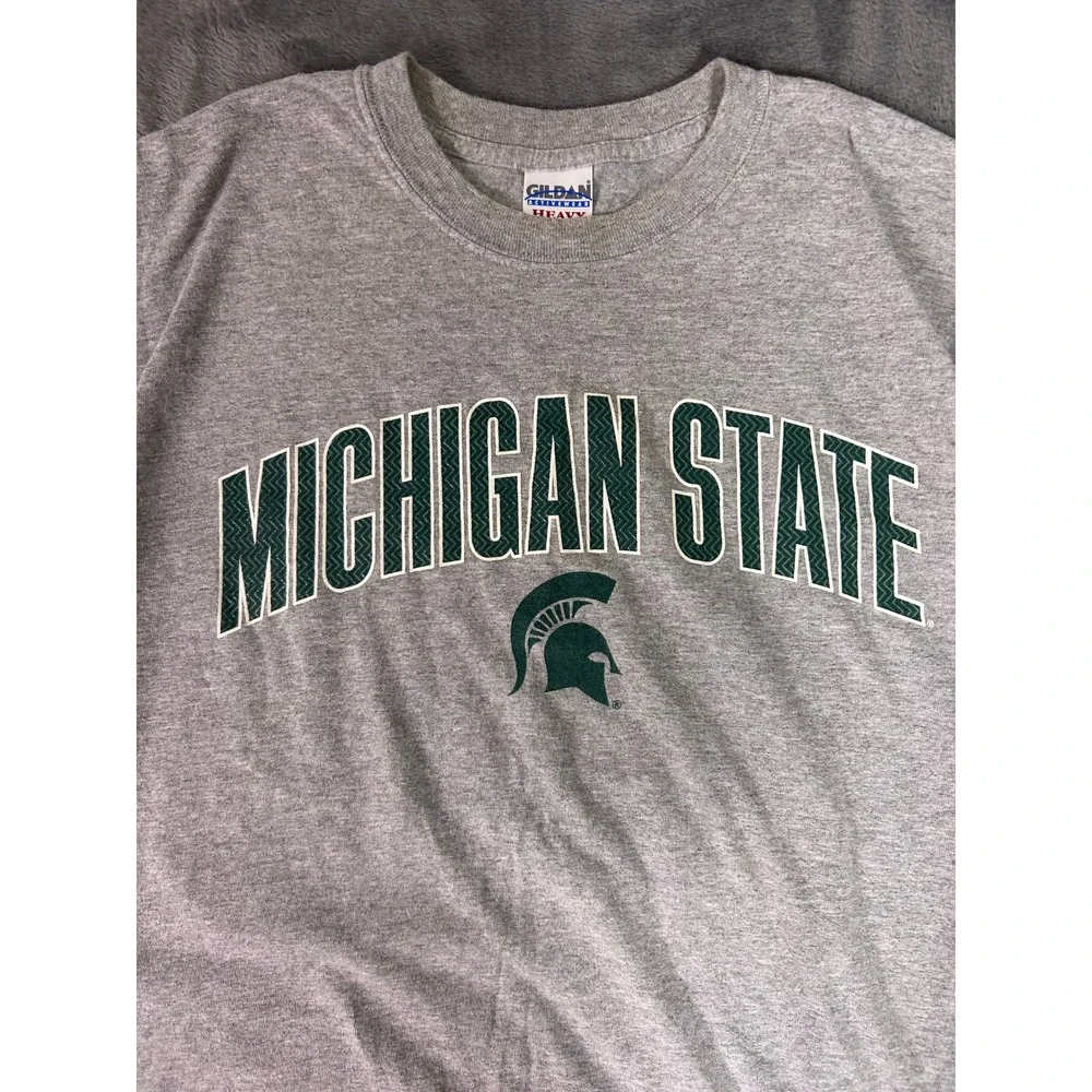 Y2K Michigan State Spartans Heavyweight Cotton T Shirt Men's‎ Medium